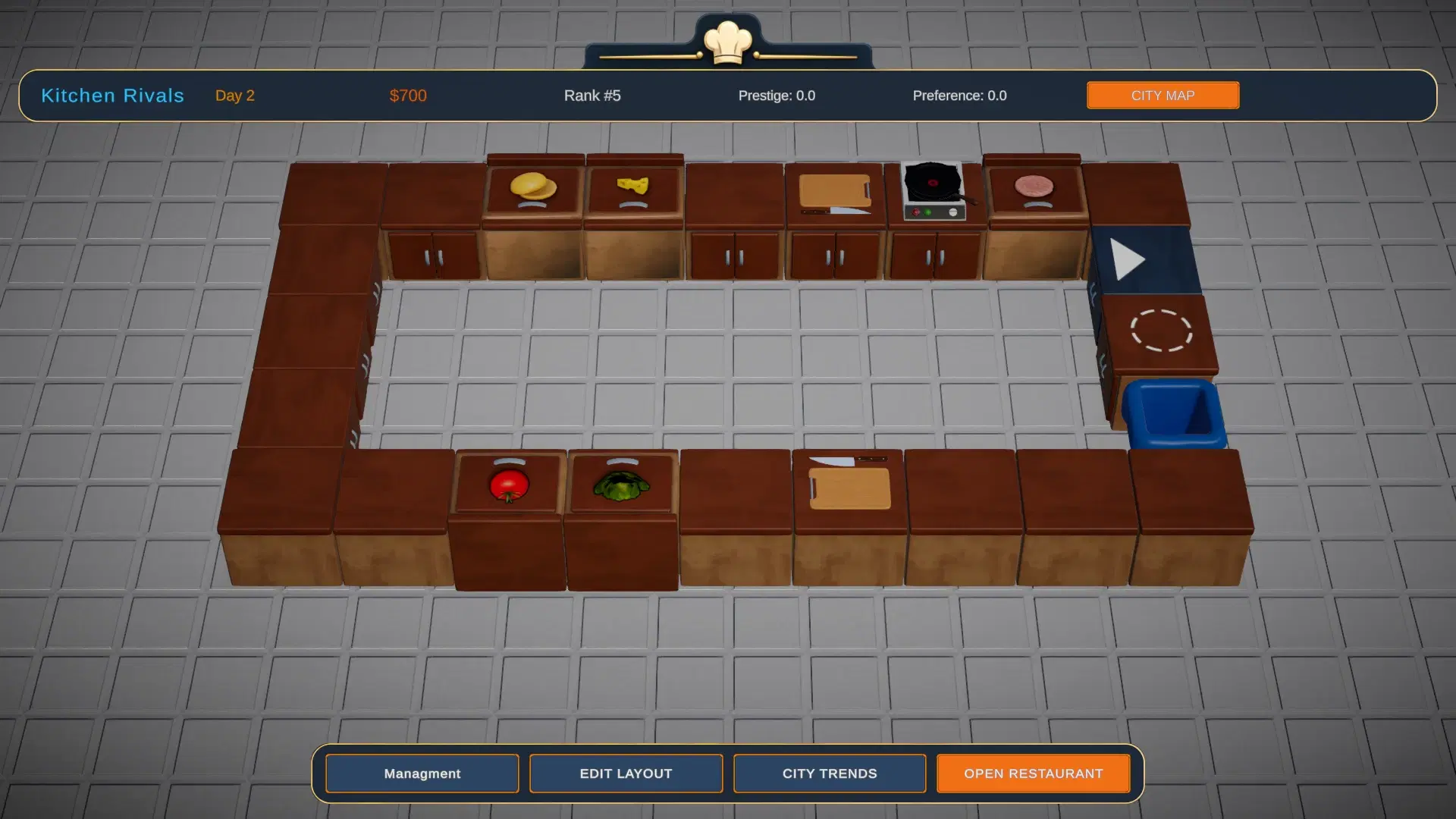 The restaurant before additional equipment is purchased.