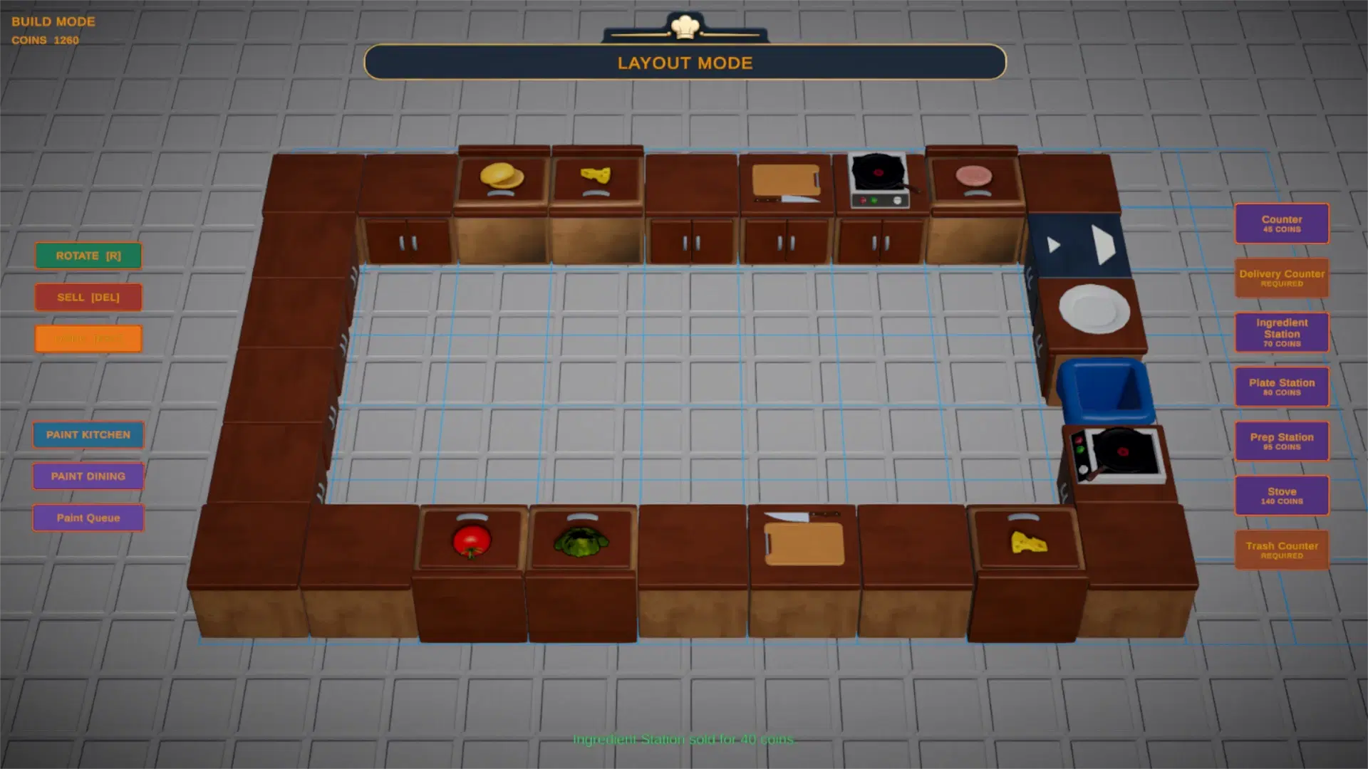 An upgraded restaurant with an expanded layout and equipment.